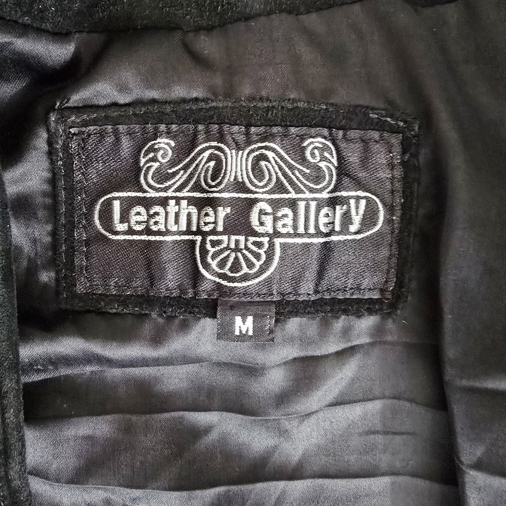 Leather Gallery Western Fringe Suede Jacket Cowgirl Southwest Beaded Size M Snap - Picture 14 of 15